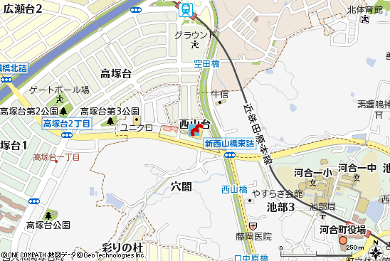 河合町店付近の地図